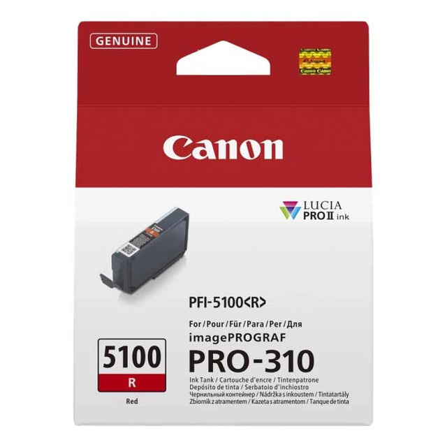 Tinta Canon PFI5100R Rojo Original