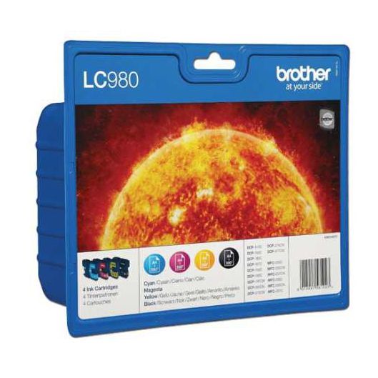 PACK CARTUCHOS DE TINTA BROTHER LC-980VAL  N/C/M/A  PACK4