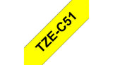 C. Laminada Fluorescente 24mmx8m Amarillo/Negro Brother TZ-C51 imagen 1