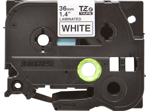 C. Laminada 36mmx8m Blanco/Negro Brother TZE-261 imagen 1
