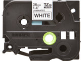 C. Laminada 36mmx8m Blanco/Negro Brother TZE-261 imagen 1