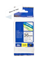 C. Laminada 36mmx8m Blanco/Negro Brother TZE-261 imagen 2