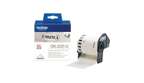 Brother DK22212 Cinta Adhesiva Plástica Blanca 62mm imagen 1