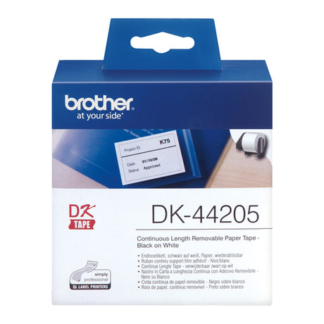 Brother DK44205 Cinta Papel Removible Blanca 62mm imagen 1