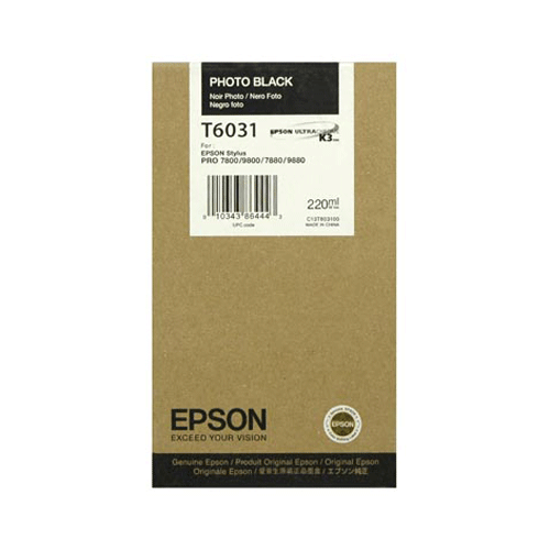 Tinta Negro Foto T6031 Epson Stylus Pro 7800/9800 220ml