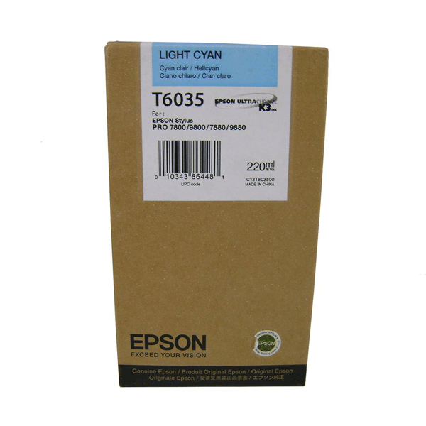 Tinta Cian Claro T6035 Epson Stylus Pro 7800/9800 220ML