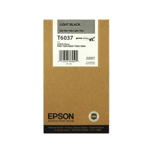 Tinta Gris T6037 Epson Stylus Pro 7800/9800 220ML