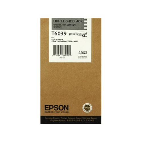 Tinta Gris Claro T6039 Epson Stylus Pro 7800/9800 220ml