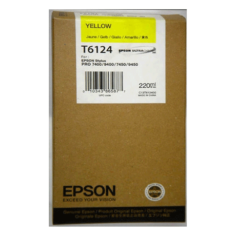 Tinta Amarilla Epson T6124  Stylus Pro 7400/9400 220ML