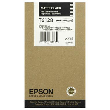 Tinta Negro Mate T6128 Epson Stylus Pro 7400/9400 220ml