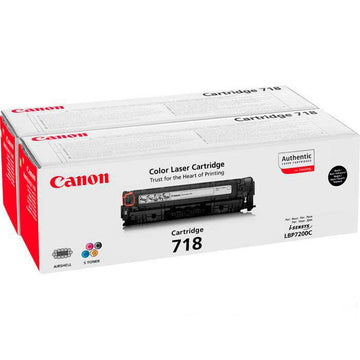 Tóner Canon 2662B005 718BK  Negro Pack 2 Ud.