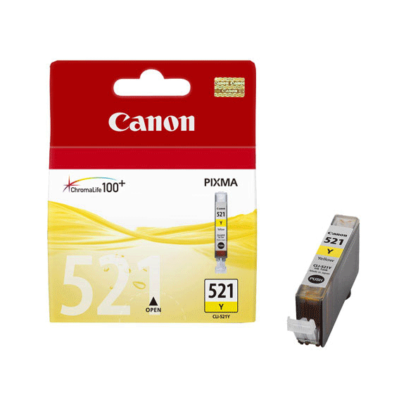 Cartucho de Tinta Amarilla Canon CLI-521Y 2936B001