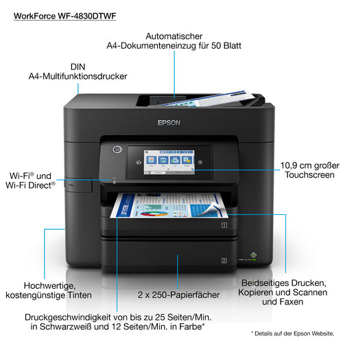 Epson Workforce Pro WF-4830DTWF C11CJ05402 imagen 3