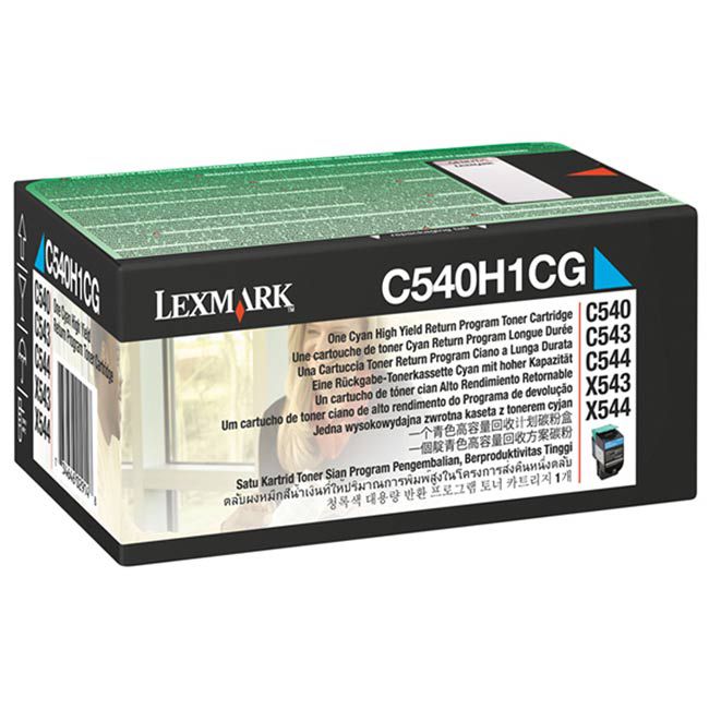 Toner Cian C540H1CG Lexmark C540/C543/C544/X543/X544
