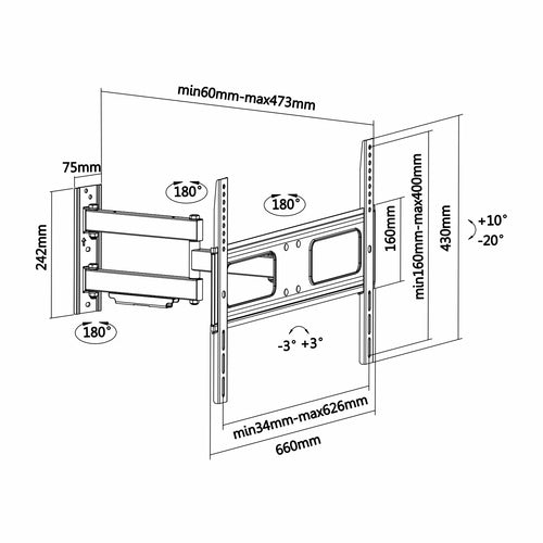 Soporte de pared Aisens WT70TSLE-025 vista 5