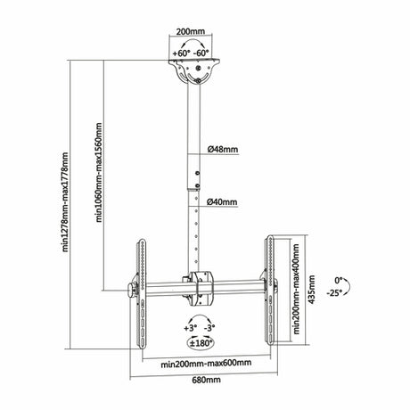 Soporte de techo Aisens CT70TSLE-033 vista 5