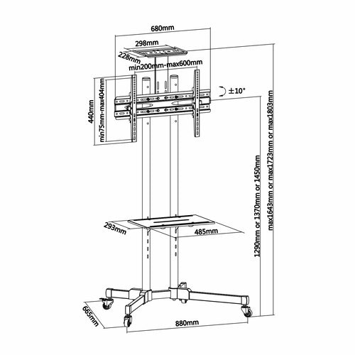 Soporte de suelo Aisens FT70TE-035 vista 2