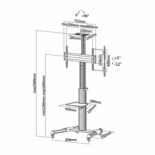 Soporte de suelo Aisens FT70TRE-037 vista 5