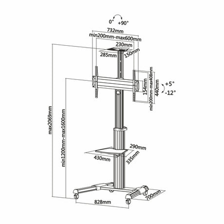 Soporte de suelo Aisens FT70TRE-037 vista 5