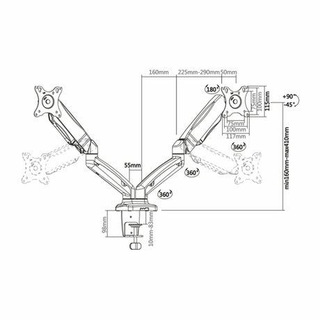 Soporte de mesa Aisens DT27TSR-045 vista 3