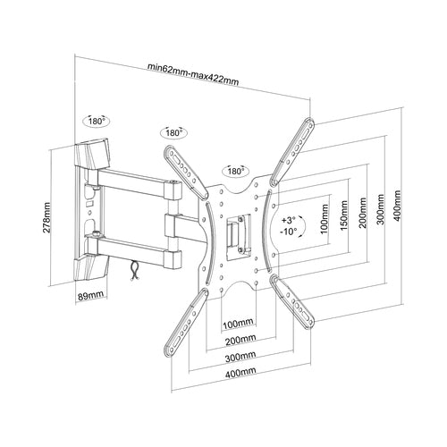 Soporte de pared Aisens WT55TSE-059 vista 5