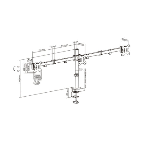 Brazo para monitor Aisens DT27TSR-061 vista 6