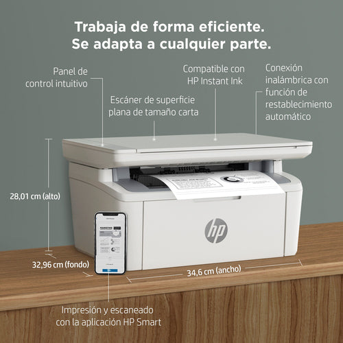 Impresora multifunción HP LaserJet M140w 7MD72F imagen 8