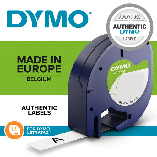 Dymo Cinta LT 12mmx4m Negro/Blanco para ropa imagen 6