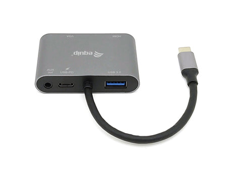 EQUIP ADAPTADOR USB-C 5IN1 HDMI 4K  VGA  USB 3.0 TIPO A + USB-C CARGA 100W imagen 1
