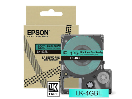Epson LK-4GBL 12 mm x 8 m Negro sobre Verde Perlado C53S672102 imagen 1