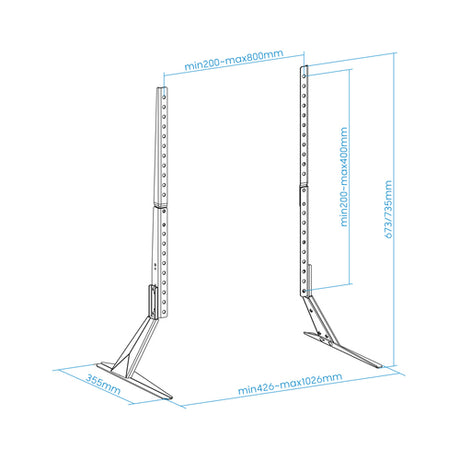 Soporte de mesa TOOQ DB2375F-B vista 2