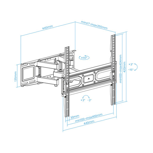 Soporte de pared TOOQ LP7846TN-B vista 2