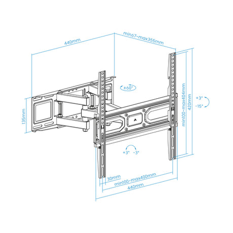 Soporte de pared TOOQ LP7846TN-B vista 2