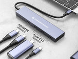 CONCEPTRONIC HUB USB 3.2  HUBBIES14G 4 PUERTOS USB-C 100W PD CARCASA DE ALUMINIO imagen 3