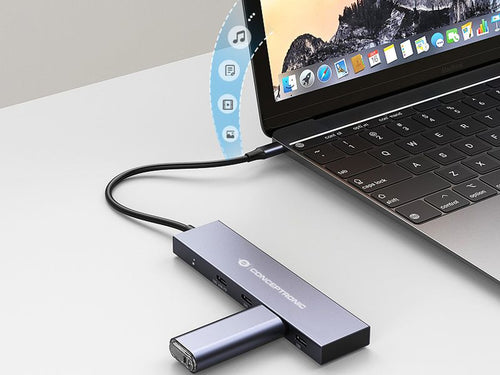 CONCEPTRONIC HUB USB 3.2  HUBBIES14G 4 PUERTOS USB-C 100W PD CARCASA DE ALUMINIO imagen 5