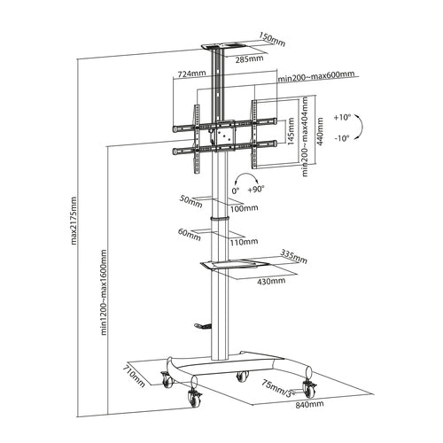 Soporte de suelo Aisens FT70TE-169 vista 4