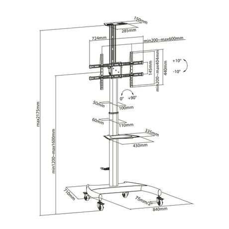 Soporte de suelo Aisens FT70TE-169 vista 4