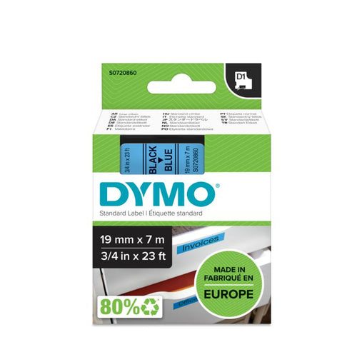 Dymo Cinta LM D1 19mmx7m Negro/azul imagen 1