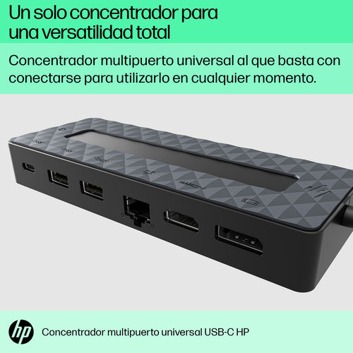 Hub multipuerto universal HP USB-C 7 en 1 HDMI DisplayPort RJ45 PD 65W 50H98AA - imagen 10