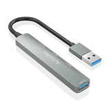 AISENS - HUB USB 3.0 ALUMINIO, 1XUSB3.0 A/H+3XUSB2.0 A/H, GRIS, 10CM imagen 1