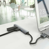 AISENS - HUB USB 3.0 ALUMINIO, 1XUSB3.0 A/H+3XUSB2.0 A/H, GRIS, 10CM imagen 3