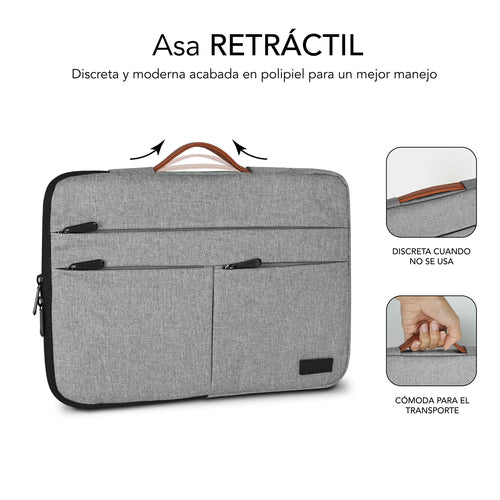 Funda Subblim SUBLS-AP36002 13,3-14 pulgadas gris imagen 4