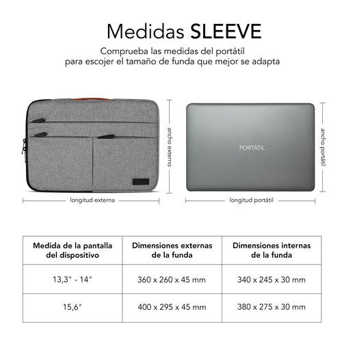 Funda Subblim SUBLS-AP36051 15,6 pulgadas gris imagen 6