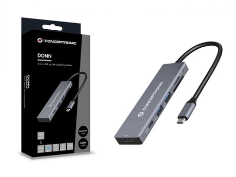 Conceptronic Docking USB-C 6in1 1xHDMI 4K 2xUSB-A 3.0 1xUSB-C Alimentacion 100W 1xSD 1xMicroSD imagen 3