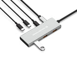Conceptronic HUBBIES17G 7-Port USB 3.2 Gen 2 Hub, 10Gbps, USB-C x 4, USB-A  a W W PD/Aluminum imagen 2