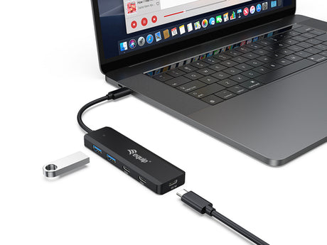 Equip Hub USB-C 3.2 Gen1 2xUSB-C 2xUSB-A Conector Alimentacion USB-C 5V/2A imagen 1