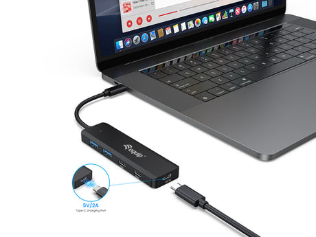 Equip Hub USB-C 3.2 Gen1 2xUSB-C 2xUSB-A Conector Alimentacion USB-C 5V/2A imagen 3