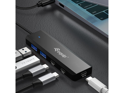 Equip Hub USB-C 3.2 Gen1 2xUSB-C 2xUSB-A Conector Alimentacion USB-C 5V/2A imagen 4