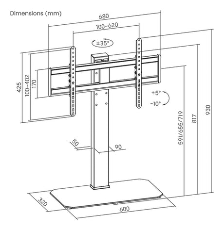 Soporte de mesa Aisens DT86TS-291 vista 6