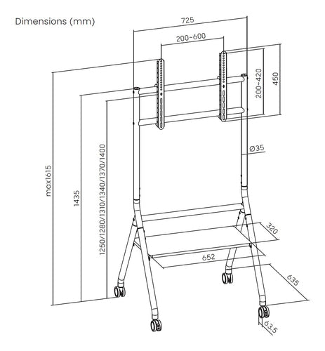 Soporte de suelo Aisens FT86FE-331 vista 6